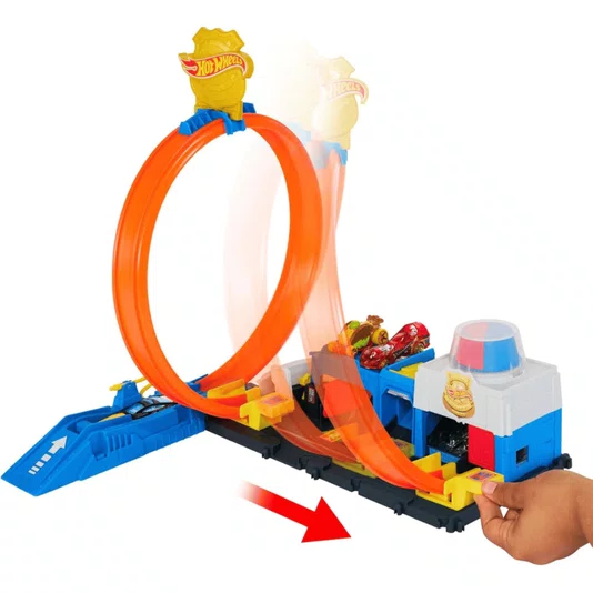 Pista Hot Wheels City Super Delegacia de Polícia Mattel