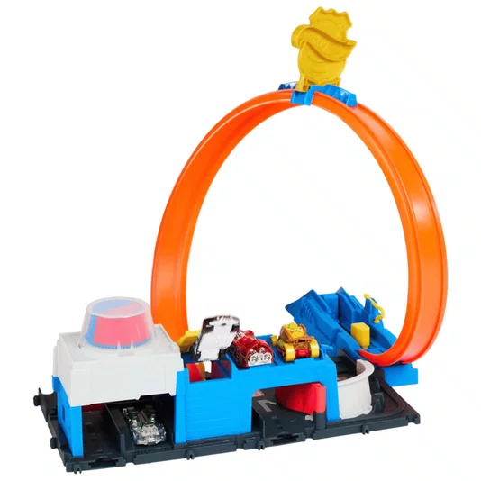 Pista Hot Wheels City Super Delegacia de Polícia Mattel