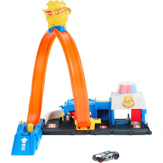 Pista Hot Wheels City Super Delegacia de Polícia Mattel