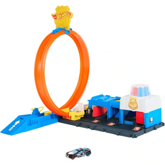 Pista Hot Wheels City Super Delegacia de Polícia Mattel
