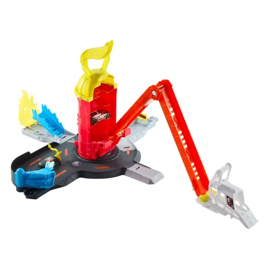 Pista Hot Wheels City Super Quartel dos Bombeiros Speed Snap Track System Mattel