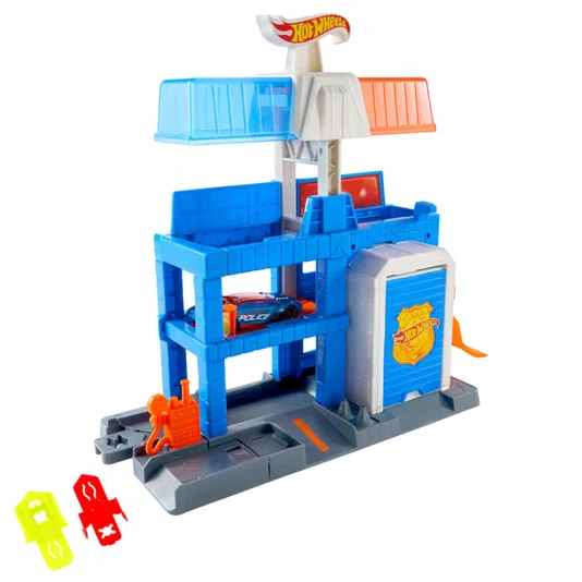Pista Hot Wheels City Torre da Polícia do Centro da Cidade Speed Snap Mattel