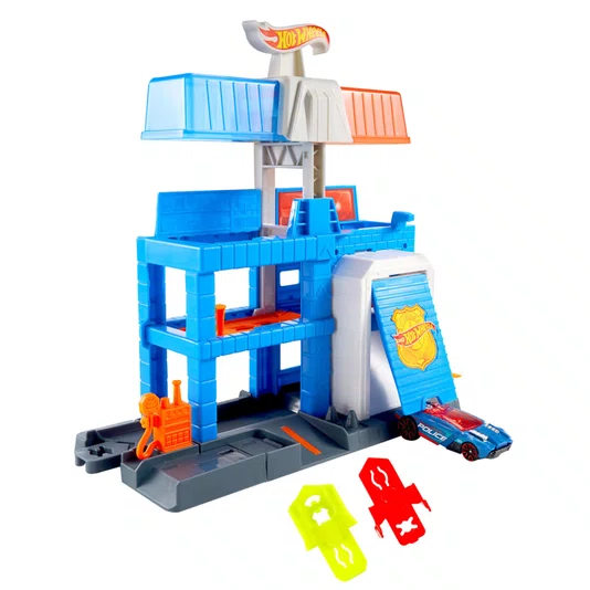 Pista Hot Wheels City Torre da Polícia do Centro da Cidade Speed Snap Mattel