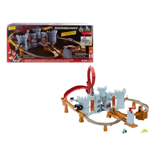 Pista Hot Wheels Mario Kart Bowser Castelo Mattel 