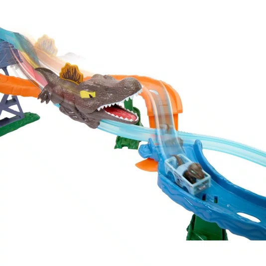 Pista Hot Wheels Racerverse Spinosaurus vs Velociraptor Jurassic World Rebirth Mattel