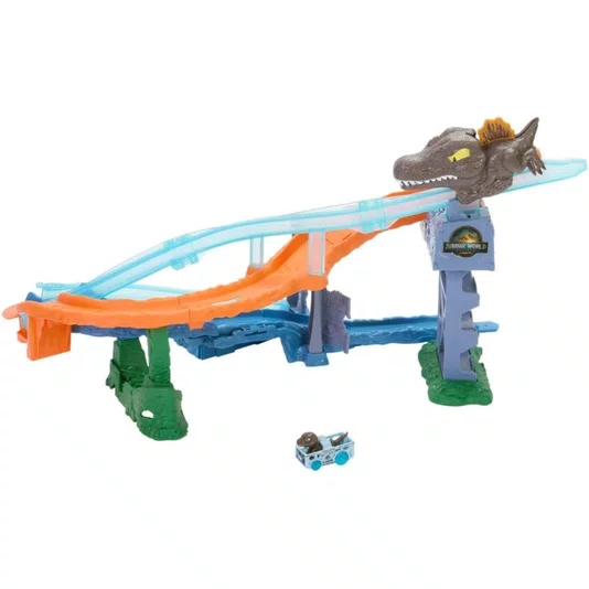 Pista Hot Wheels Racerverse Spinosaurus vs Velociraptor Jurassic World Rebirth Mattel