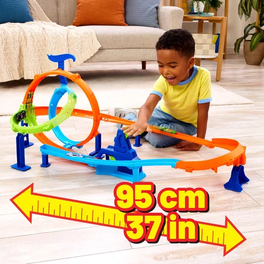 Pista Hot Wheels Stunt Tracks Ciclone de Lançamento Rápido Speed Snap Mattel