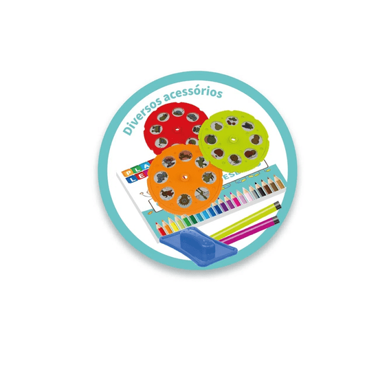 Play & Learn Mesa Projetora Para Desenhar Azul Multikids