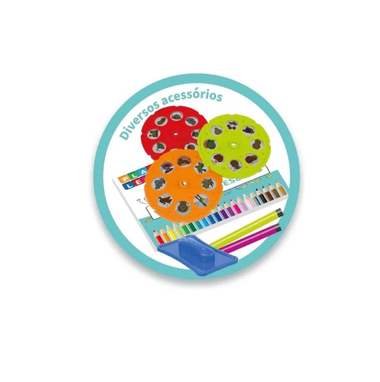 Play & Learn Mesa Projetora Para Desenhar Rosa Multikids