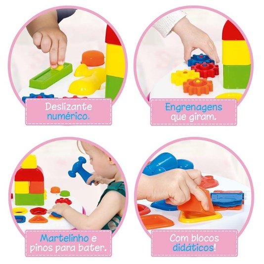 Play Time Mesa de Atividades Rosa Cotiplás