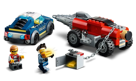 Polícia de Elite: Perseguição de Carro Perfurador Lego City