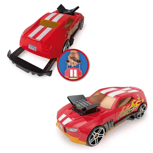 Porta Carrinho Radical 2 em 1 Vermelho Hot Wheels Fun