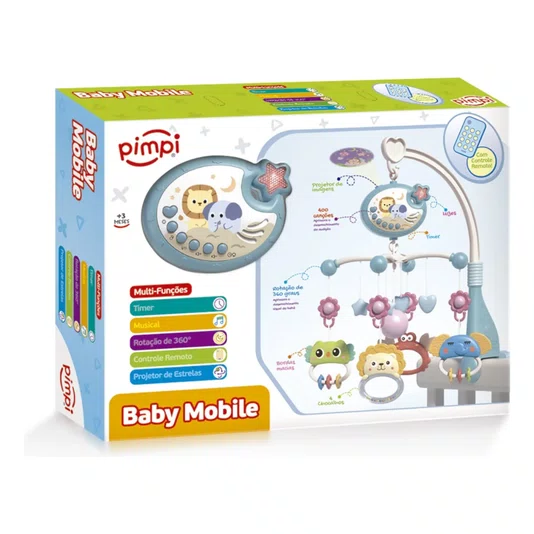 Projetor Baby Mobile Azul Pimpi