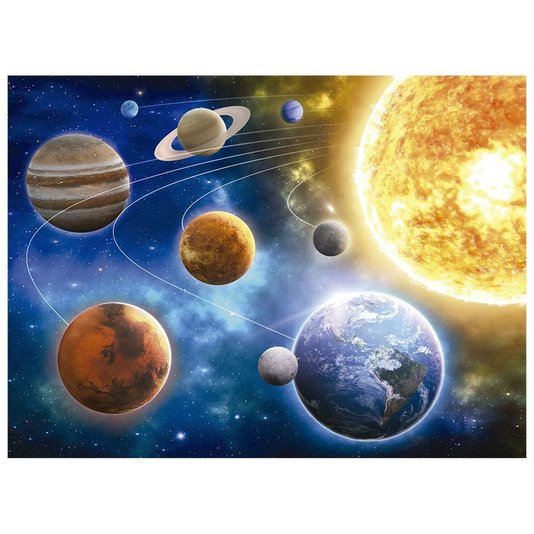 Puzzle 500 Peças Sistema Solar Brilha no Escuro Grow 