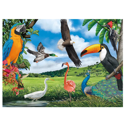 Puzzle Aves 100 Peças Grow