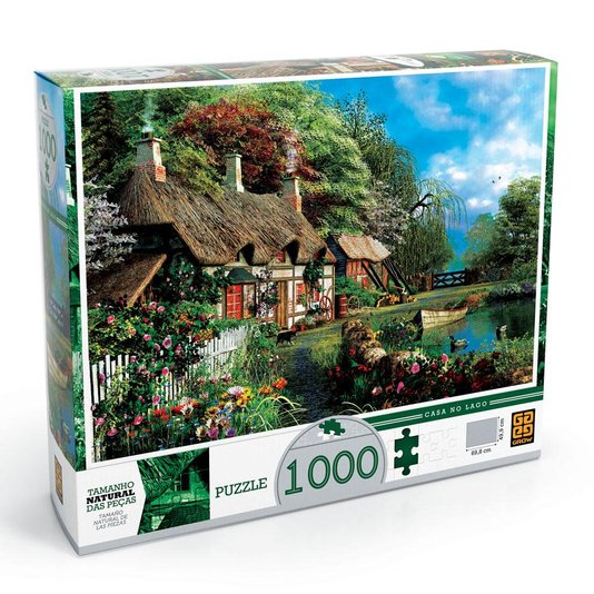 Puzzle Casa no Lago 1000 Peças Grow 