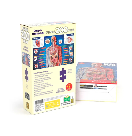 Puzzle Corpo Humano 200 Peças Grow