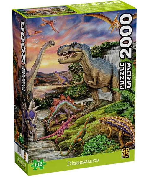 Puzzle Dinossauros 2000 Peças Grow
