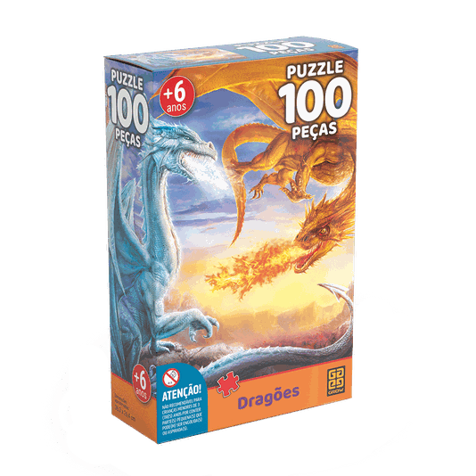 Puzzle Dragões 100 Peças Grow
