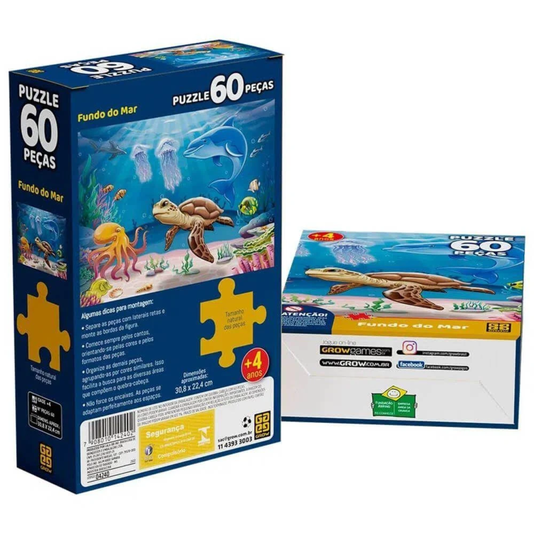 Puzzle Fundo Do Mar 60 Peças Grow