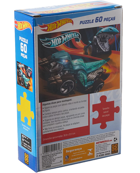 Puzzle Hot Wheels 60 Peças Grow