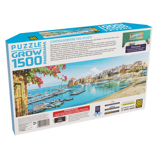 Puzzle Panorama Castellammare del Golfo 1500 Peças Grow