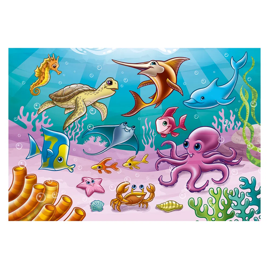 Puzzle Progressivo Animais Céu, Terra e Mar Grow