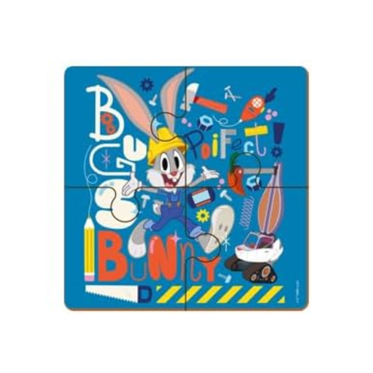 Quebra Cabeça 4 Cenas Bugs Bunny Looney Tunes 16 Peças Xalingo