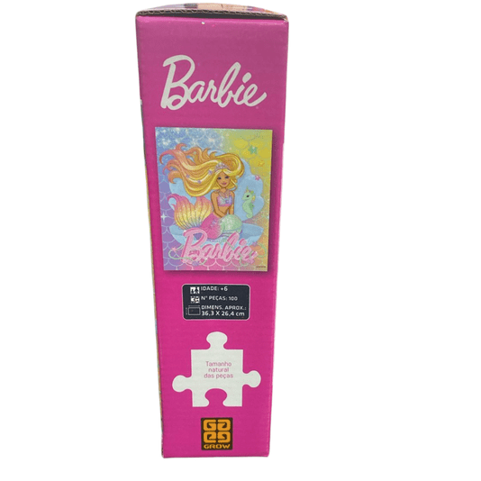 Quebra Cabeça Barbie Brilhante 100 Peças Grow