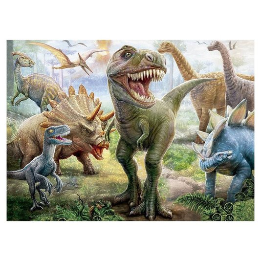 Quebra-Cabeça Dinossauros 100 Peças Grow