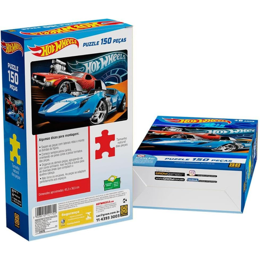 Quebra Cabeça Hot Wheels 150 Peças Grow