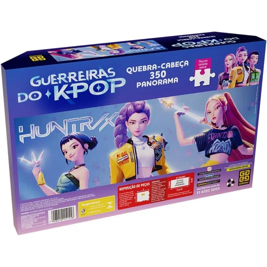 Quebra Cabeça Panorama Guerreiras do K-Pop 350 Peças Grow