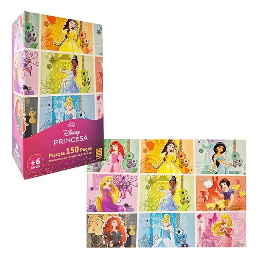 Quebra-cabeça Princesas Disney 150 peças Grow