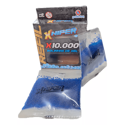 Refil Bolinhas de Gel Para Xniper Com 10.000 Unidades Polibrinq