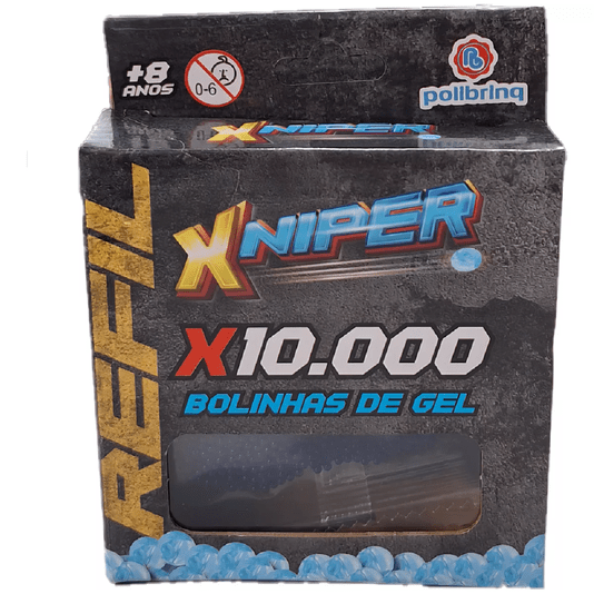 Refil Bolinhas de Gel Para Xniper Com 10.000 Unidades Polibrinq