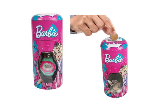 Relógio Infantil Digital No Cofrinho Barbie Fun