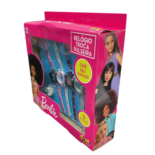 Relógio Infantil Troca Pulseiras Barbie Fun