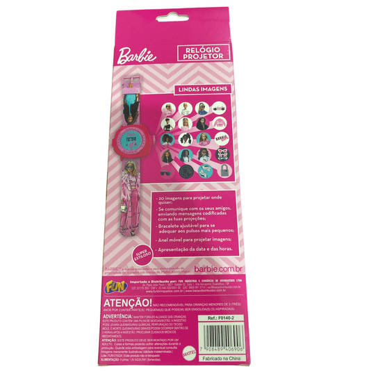 Relógio com Projeção Barbie Fun