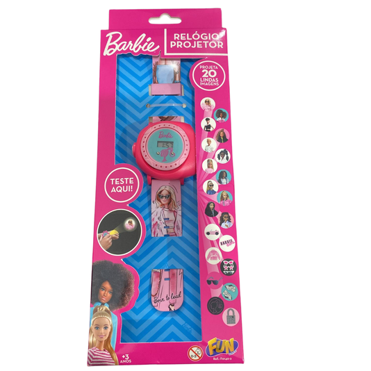 Relógio com Projeção Barbie Fun