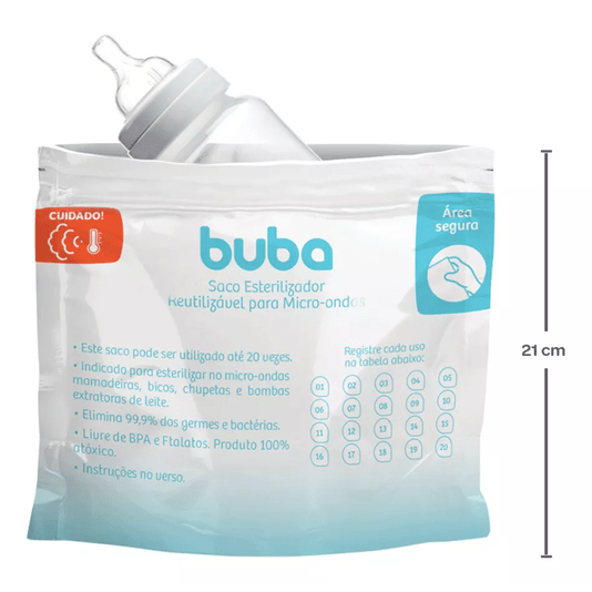 Saco Esterilizador Reutilizável Para Micro-Ondas Buba