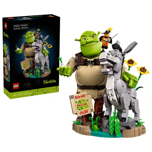 Shrek, Burro e Gato das Botas Lego Shrek 