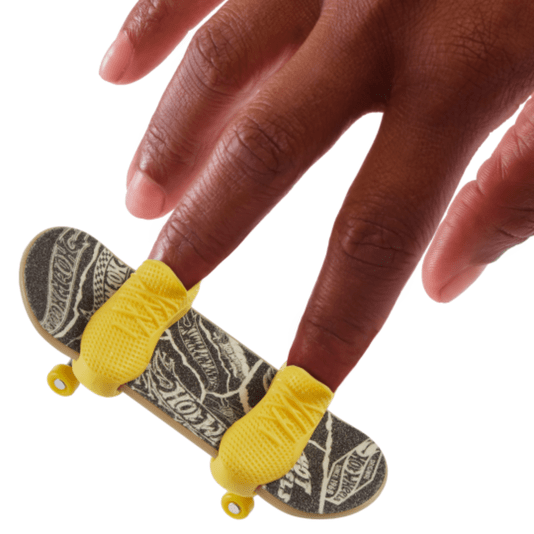 Skate de Dedo Can't Beehive com Tênis Amarelo Hot Wheels Mattel