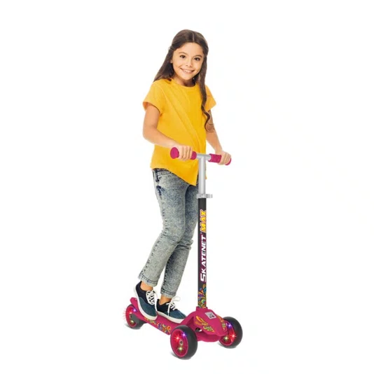 Skatenet Max Led Ajustável Pink Bandeirante