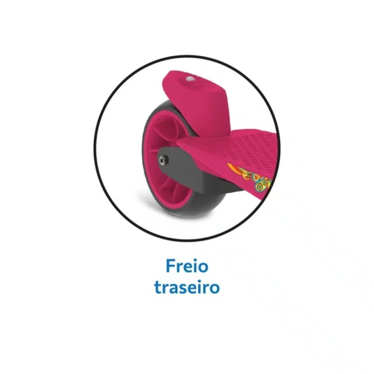 Skatenet Max Led Ajustável Pink Bandeirante
