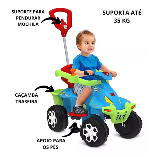 Smart Quad Passeio Pedal Azul Bandeirante  