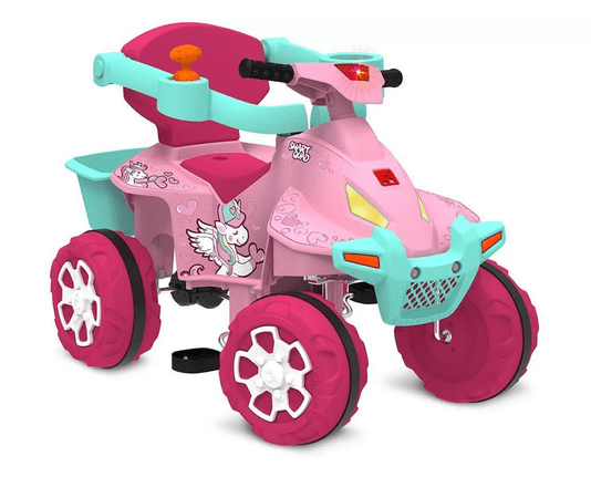 Smart Quad Passeio Pedal Rosa Bandeirante
