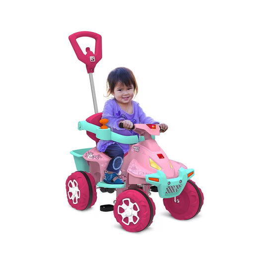 Smart Quad Passeio Pedal Rosa Bandeirante