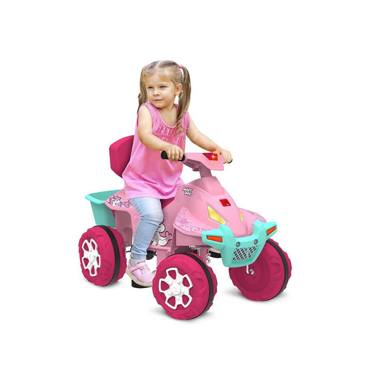 Smart Quad Passeio Pedal Rosa Bandeirante