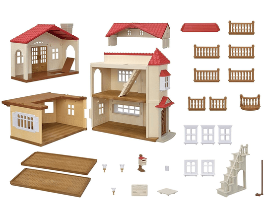 Sylvanian Families Casa de Telhado Vermelho com Sótão Secreto e Luzes Epoch