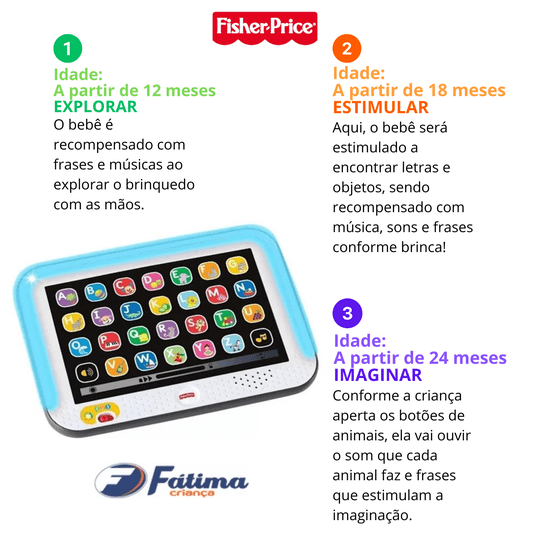 Tablet de Aprendizagem Cresce Comigo Fisher Price Mattel